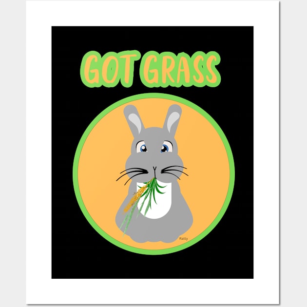 got grass-bunny Wall Art by Rattykins